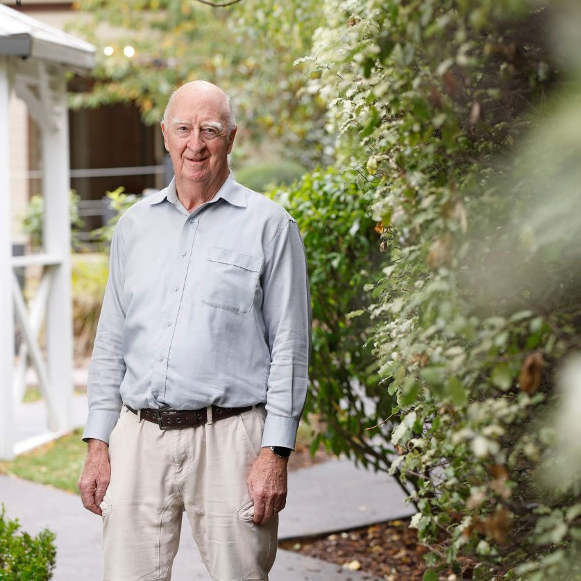 A person is pictured standing near gazebo