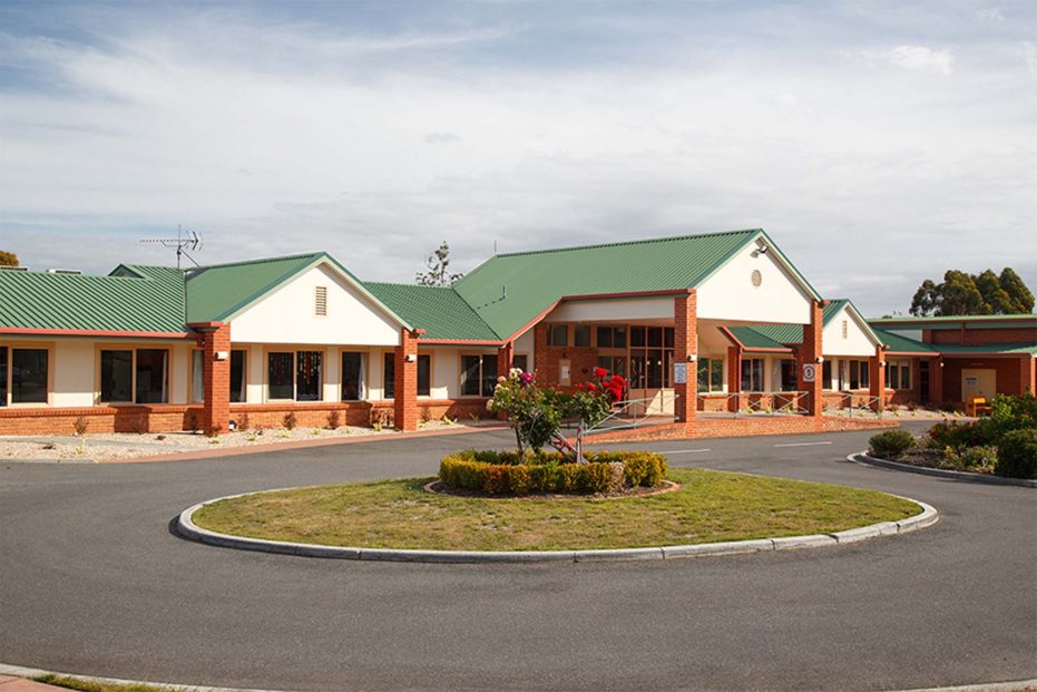 Roundabout and exterior of the the community home captured
