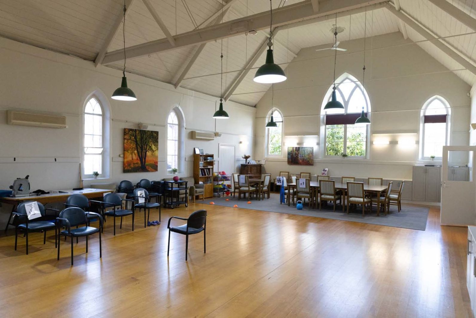 An image of the hall at Hawthorn AgeWell Centre