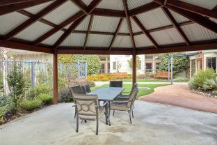 The outdoor seating area is captured.