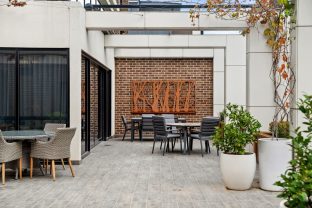 Stylish courtyard space is pictured