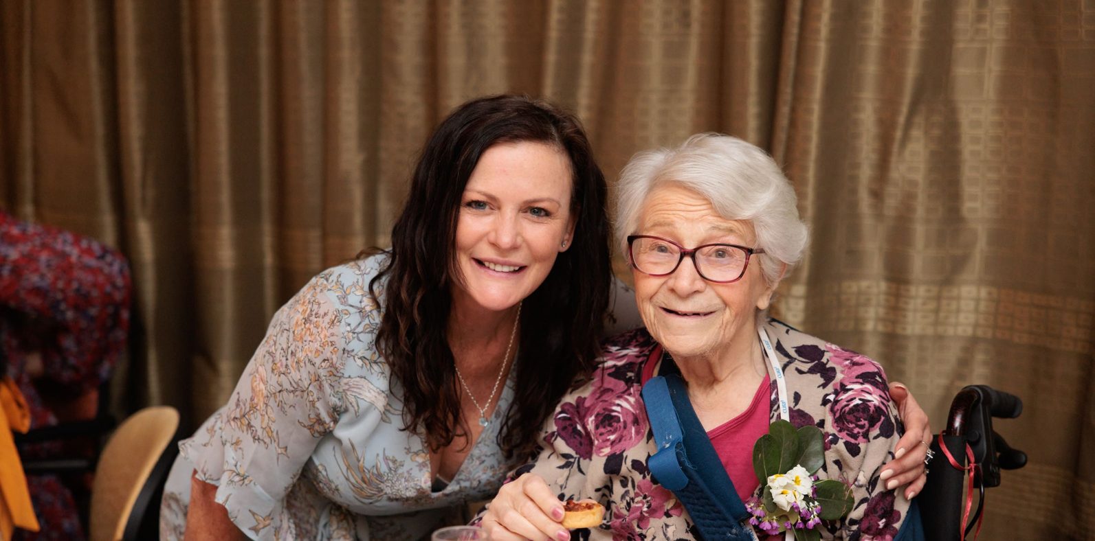 Sharon Levey pictured with resident