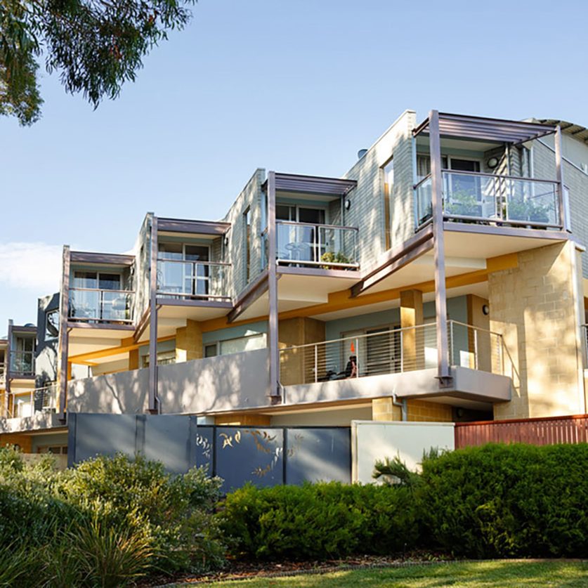 The exterior of Queenborough Rise is pictured.