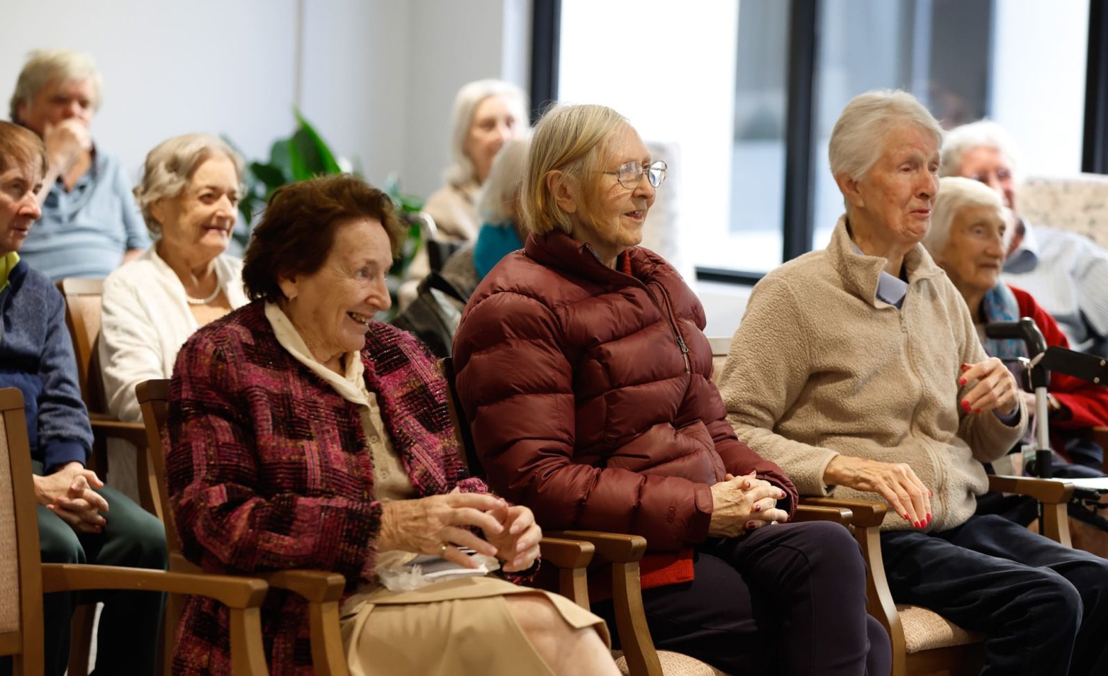 A group of residents is pictured during lifestyle program