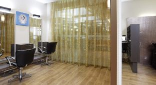 Hair salon with salon chairs