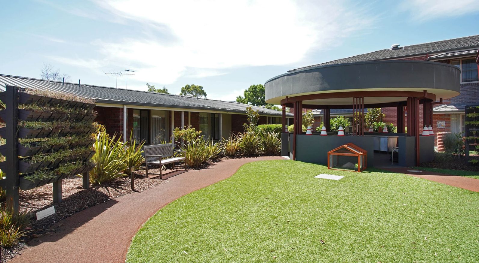 Gazebo and barbeque area.