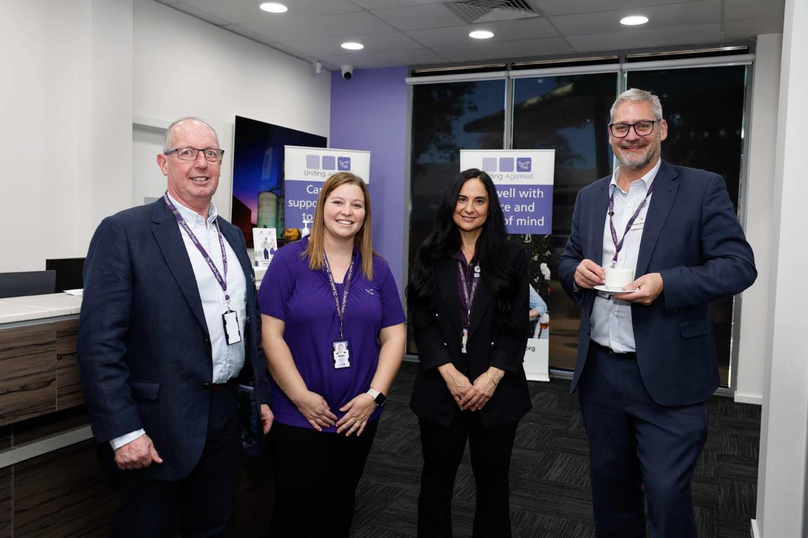 Uniting AgeWell CEO Andrew Kinnersly with the Swan Hill Home Care team