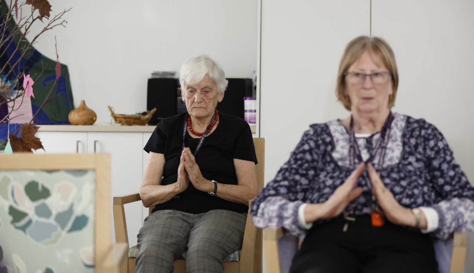 Two residents are pictured in lifestyle program