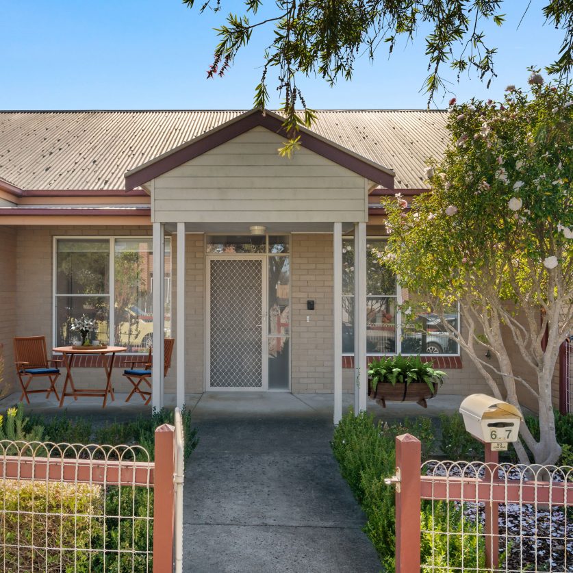 A house is captured from its entrance