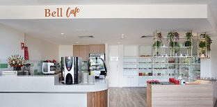 Preston Community on-site cafe is pictured.