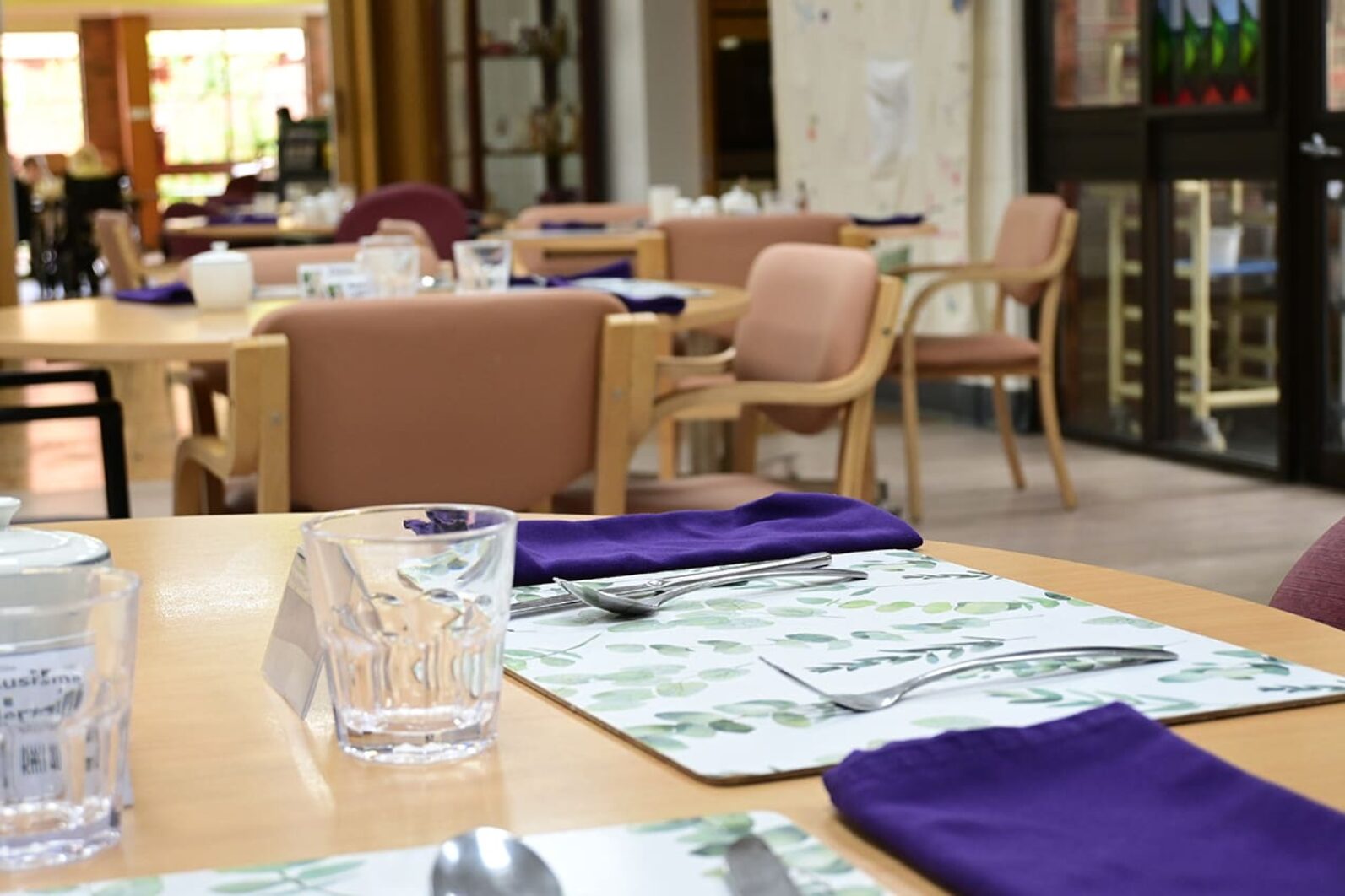 A close-up photograph of a dining table.