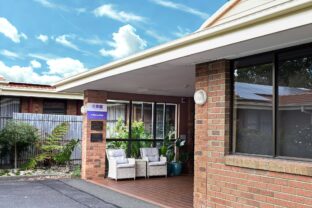 Main entrance to the Latvian Community residential care facility.