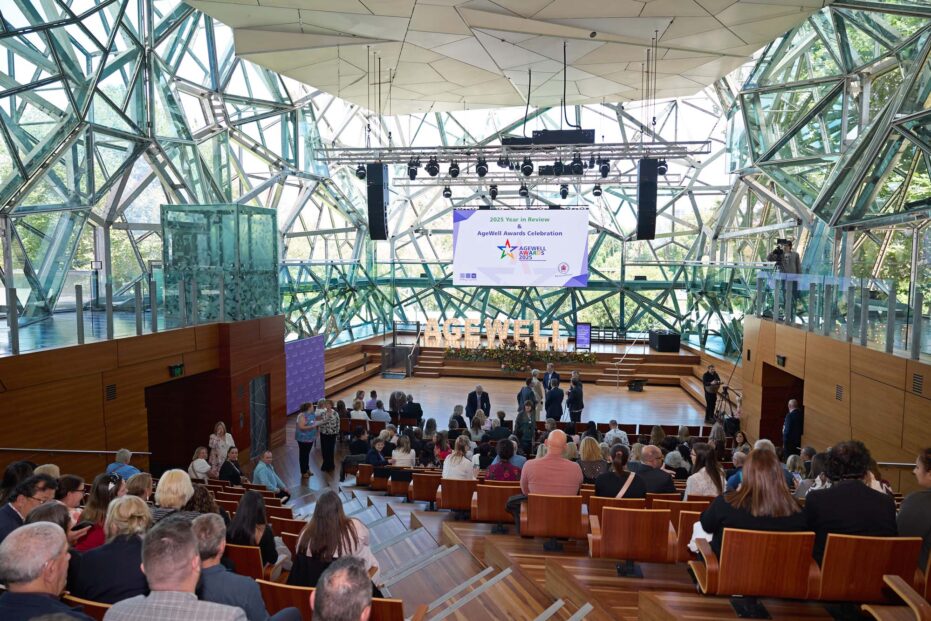 A photography of the crowd attending AgeWell Awards 2025 at The Edge.