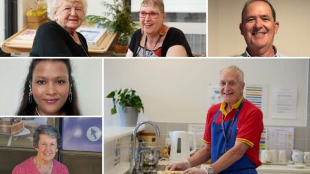 Collage of Uniting AgeWell volunteers